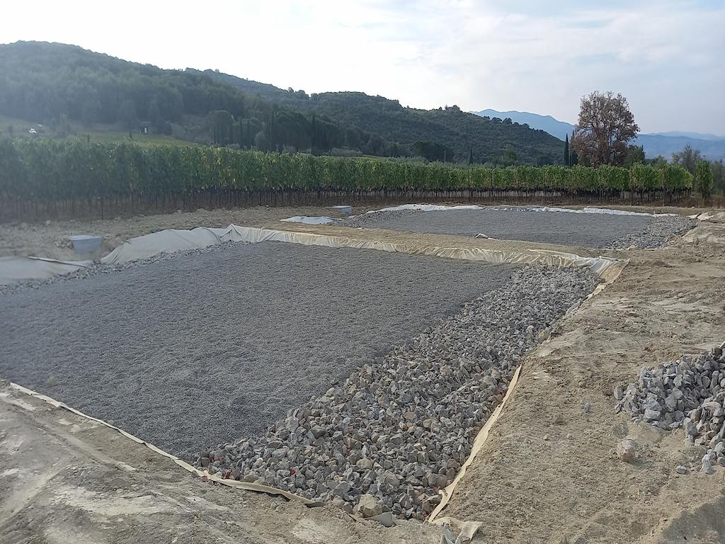 Fitodepurazione cantina Pieve Santa Restituta, Montalcino